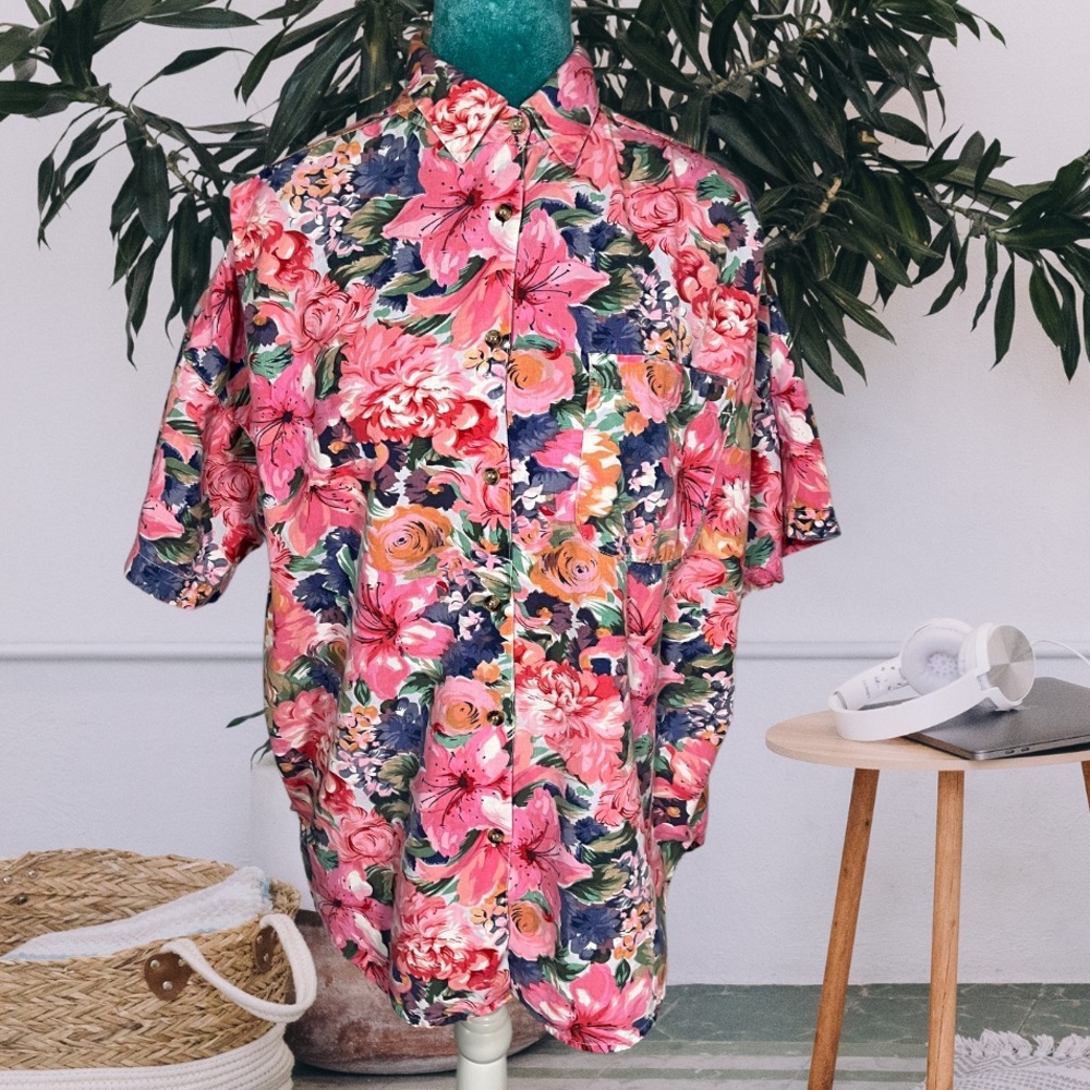 Vintage Floral Button Down